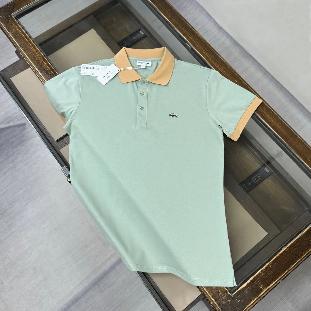 C🌟LACOSTE 2026 New Arrival polo ～ ✅ Same Style～ ， ！ ， ！ ！ ， ， ， ， 👍 ：Black White Light Green Gray Size：M L XL XXL 3XL（ ！）